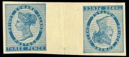 Estimate $150-200 102 ( ) Prince Ed ward Is land, 1862-68, 3d blue, tête-bêche (6 var.