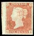 S. cer tif i cate, S.G. Spec. 6,000 (2008) ($8,940). Estimate $1,500-2,000 A gorgeous example of the 1d red printed from a 1d black plate. 12 Great Brit ain, 1841, 1d red brown (3 var. SG 8 var.