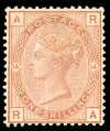 Scott $2,350. SG 2,300 ($3,430). Estimate $500-750 25 Great Brit ain, 1869, Queen Vic to ria, 6d mauve, with out hy phen (51.