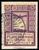 Estimate $150-200 308 309 308 Switzerland, Air mail Semi-Of fi cial, 1913, Na tional Avi a tion Fund, Liestal, 50c ol ive yel low & siena (Zumstein PA VIII.