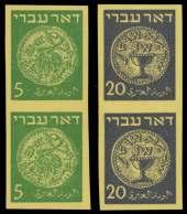 Bale 10-14), top right cor ner blocks of 4 with tabs, o.g., never hinged, Very Fine. Scott $526. Estimate $200-300 319 a Is rael, 1949, New Year com plete (28-30.