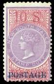 SG 600 ($890). Estimate $200-300 54 55 56 54 New South Wales, 1854, Queen Vic to ria, 8d dull yel low or ange (30.