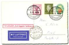 worn cor - ners, F.-V.F. Estimate $300-400 415 Ger many, 1929 (1-5 Aug), Com pleted Amer ica Flight, Friedrichshafen - Lakehurst (Michel 27c.