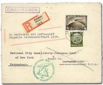backstamped Chi cago, Very Fine. Michel 435 ($490). Sieger 375 ($420). Estimate $150-200 443 Ger many, 1933 (14-25 Oct), Chi cago Flight, Friedrichshafen - Chi cago (Michel 352a.