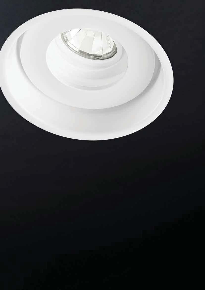 Recessed ceiling-mounted downlights with symmetrical light distribution for task, accent or ambient lighting. Round design with trimless appearance. Available in diameters: 1mm and 151mm.