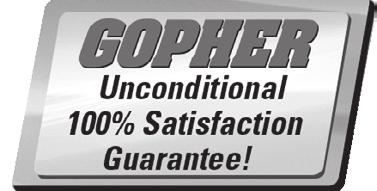 Thank you for purchasing this product from Gopher.