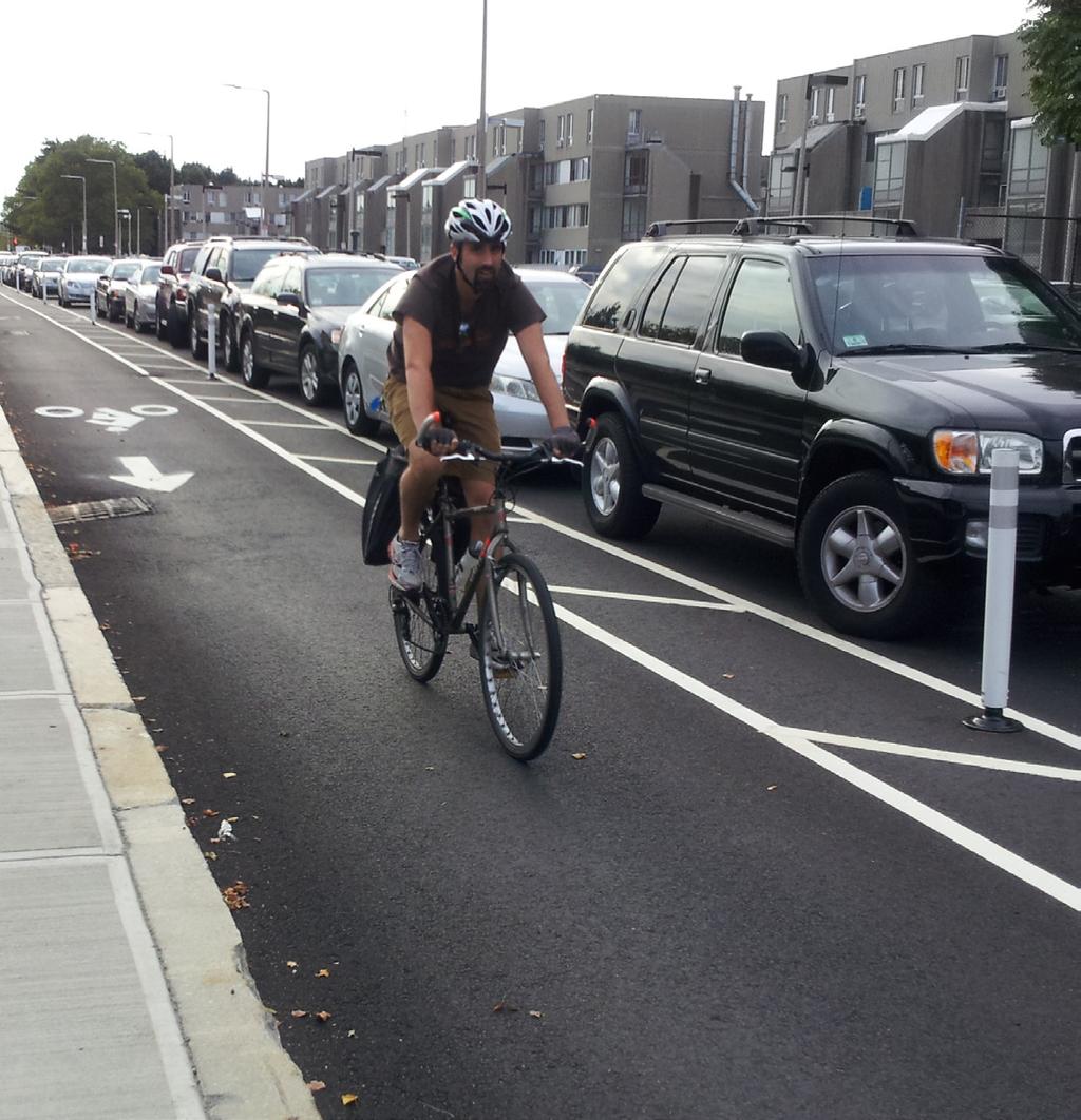 Protected Bike Lanes (also known as Cycle Tracks) This bikeway type combines the user experience of a separated path with the on-street infrastructure of bike lanes.