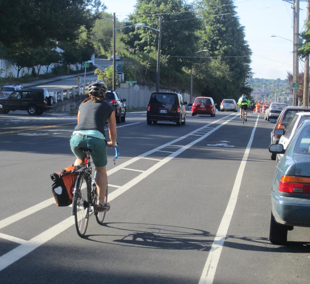 Buffered Bike Lanes Buffered Bike Lanes provide a greater sense of comfort for bicyclists than conventional bike lanes by way of a lateral painted buffer between the bike lane and either the travel