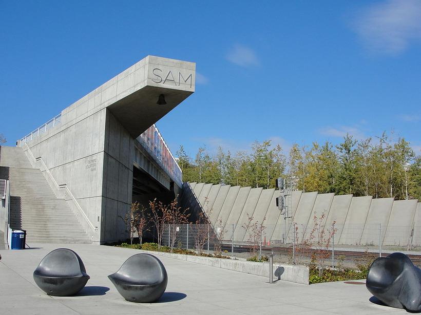 This is the front entrance to the Olympic Sculpture Park.