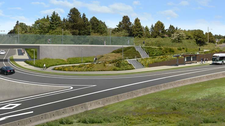 Pedestrian and Cycling Facilities Galloping Goose Trail will go over McKenzie, providing safe and secure access The trail will be widened to 5 metres throughout the project area with