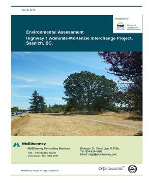 footprint, and determine potential impacts, possible mitigation, and regulatory compliance requirements The environmental assessment was completed with information obtained from desktop studies, a