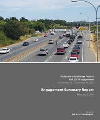 traffic Improve safety at the intersection Ensure good pedestrian and cycling connections Take a copy of the Fall 2015 or Spring 2016 Engagement Summary Report or read online at Ensure