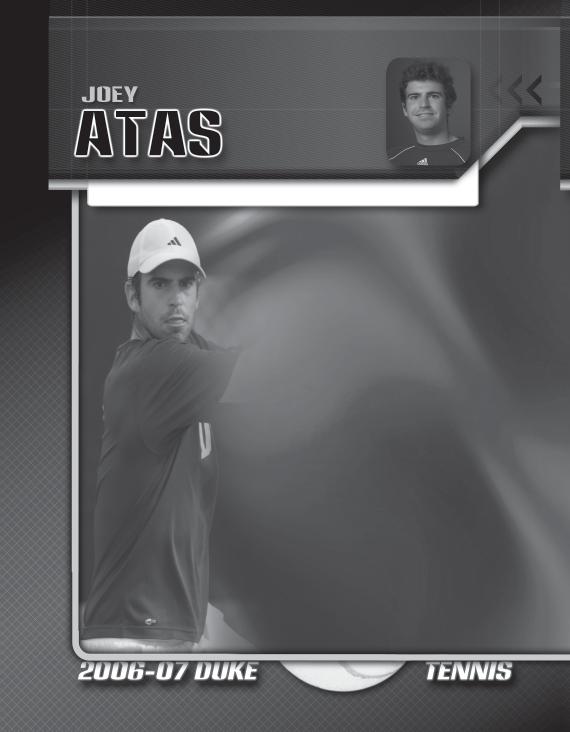 Sr. - RH - Baltimore, md (calvert hall/ohio state) Fall 2006: Went 7-4 in fall singles action, winning his last four of five matches was 1-1 versus ranked opponents posted three wins to reach the ITA
