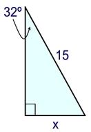 Solve applied problems using the attributes of similar triangles. Solve applied problems using trigonometry.