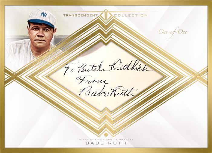 COLLECTORS will ALSO FINd A 1/1 OVERSIzEd CuT SIGNATuRE BOx TOppER IN EACH CASE OF TRANSCENdENT COLLECTION.