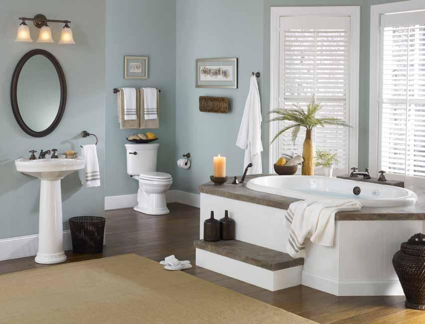 boca raton BOCA RATON COLLECTION: Soft generous curves lend classic simplicity to a collection of faucets, accessories and lighting in four of today s most popular finishes that will stand the