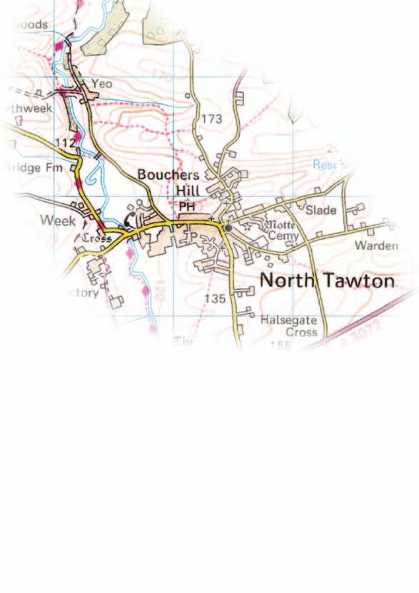 North Tawton Map