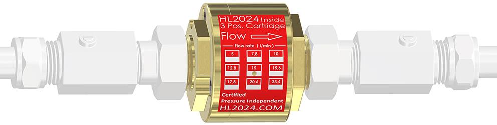 The HL2024 Cartridge system is available in multiple versions, offering a wide range of different flow rate solutions. Some examples are shown below.