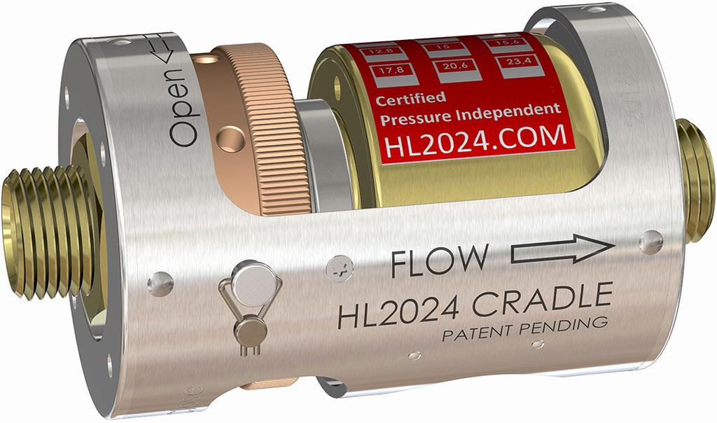 HL2024 Cradle - professional Constant flow product. Modular flow regulating system with customisable flow rate and easy access.