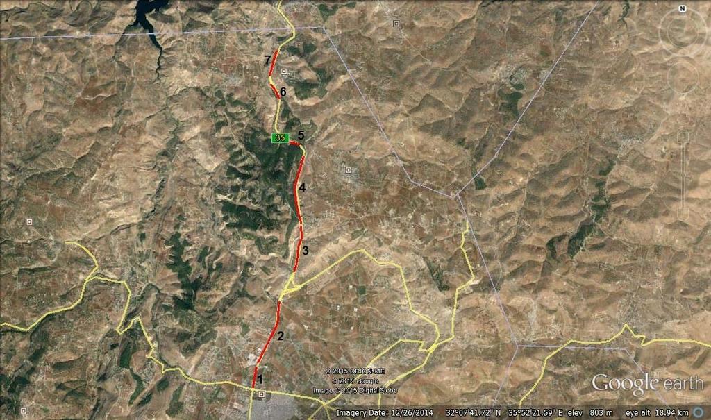 Management of Multi-Lane Highways Basim Jrew, Nidal Hussein and Rami Al-Kouz Figure (1): Aerial photograph (screen shot) of Amman-Jerash highway (Google earth program) Data Collection The highways in