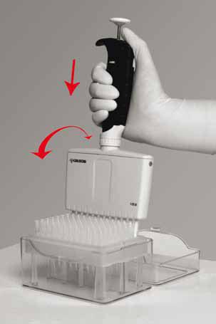 Chapter 3 Learning more How to mount tips on a Pipetman Ultra multichannel pipette?