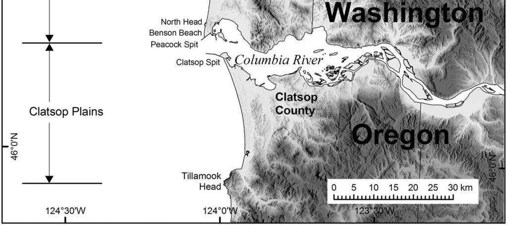 The Columbia River Estuary, Willapa Bay and Grays Harbor divide the CRLC into four sub-cells, named after the