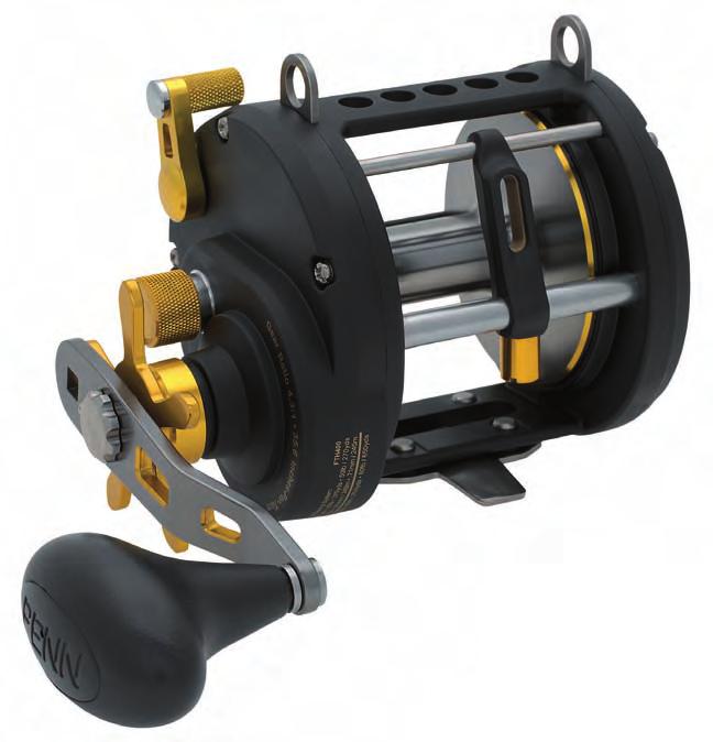 REELS - TROLLING REELS Fathom Solid, dependable, and powerful. Designed with a lower gear ratio 4.3:1 for extreme cranking power on big fish in deep waters.