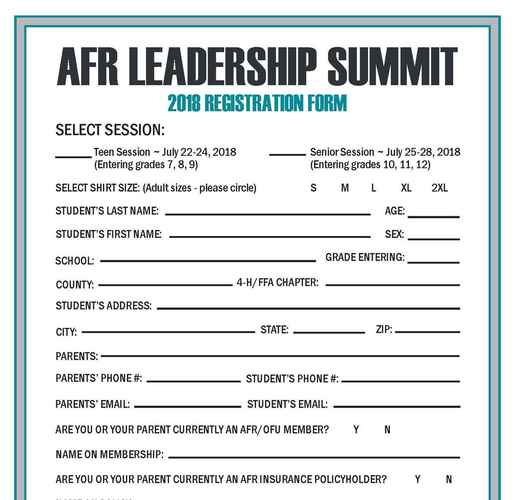 Page 3 Teen session: July 22-24 Senior session: July 25-28 2018 Leadership Summit!
