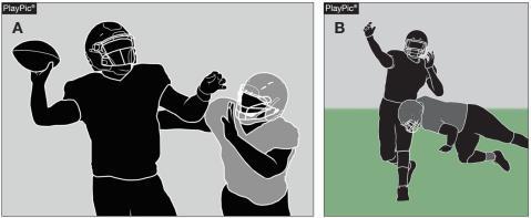 Player in PlayPic A is defined as a runner and is not defenseless.