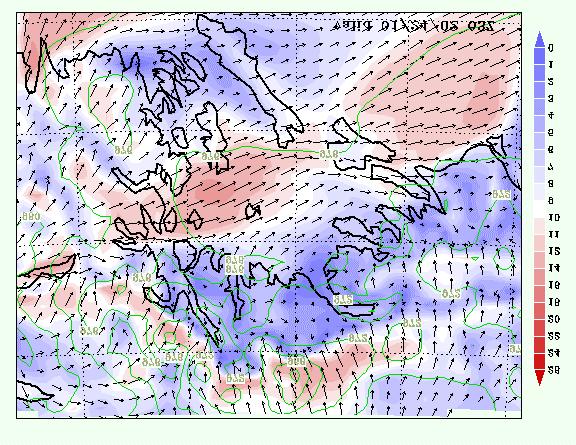 Validation of High-Resolution Meteorological Models RadarSAT SAR Wind Map; Prince William Sound,