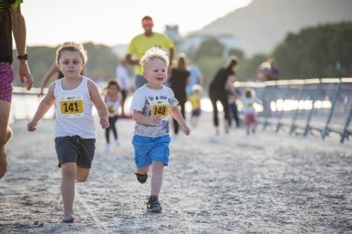 KIDS BEACH RUN For kids up to 12 years of age.