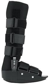 The struts are contoured for a better anatomical fit and integrated with full circumferential straps for stability and support. Adjustable air chambers increase stability and decrease edema.