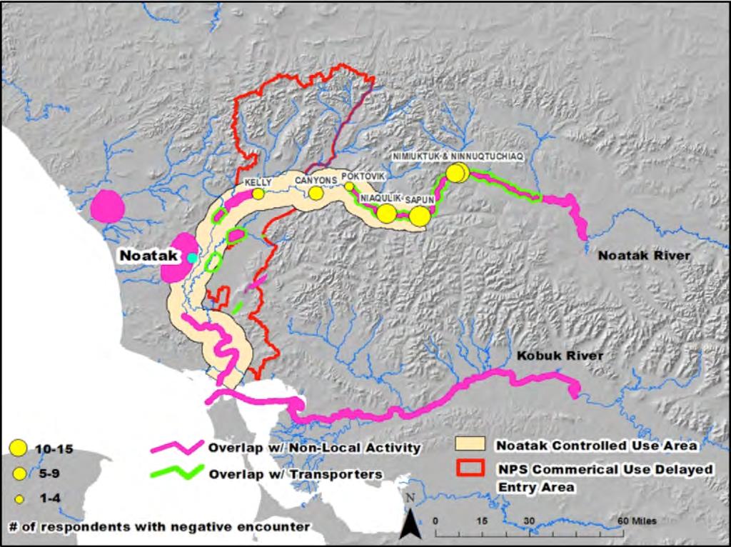 migration movements. Noatak hunters perceived that their subsistence harvest is being impacted by non-local hunters.