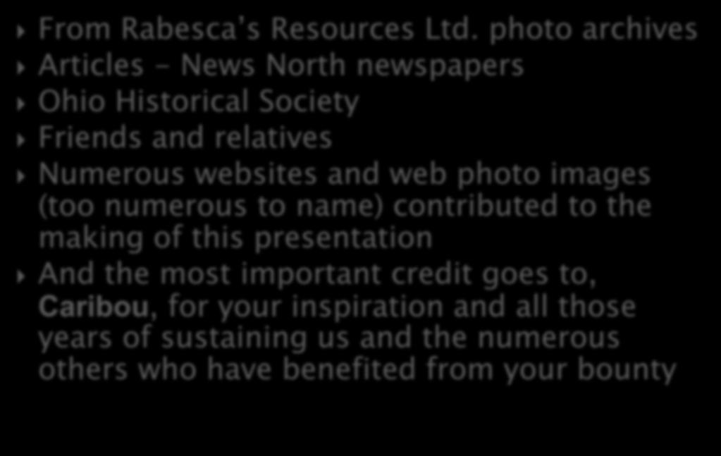 From Rabesca s Resources Ltd.