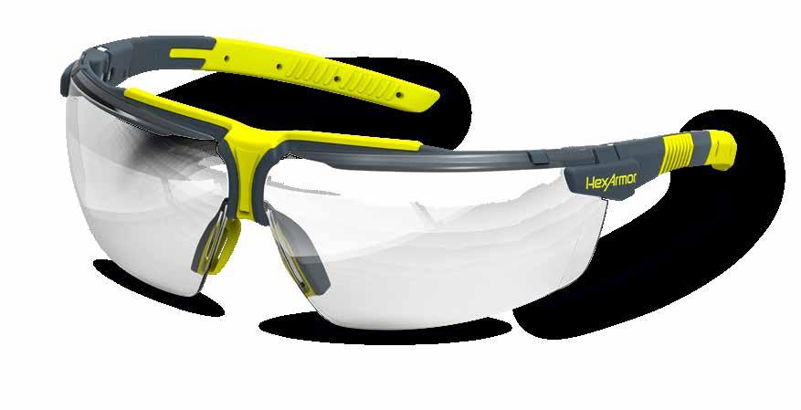 Safety Eyewear MX200 HexArmor Eyewear Rimless lens design with wide field of vision Dual-injection