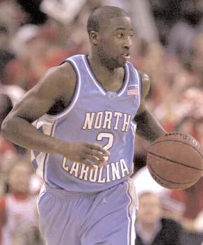 Point guard RAYMOND FELTON averaged 9.8 assists over the last six games. He became the first freshman in school histoy to win Carolina s MVP honors.