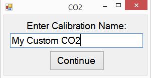 Enter the name of the custom calibration. For each calibration point, observe the target etco 2 value in the CO2 Calibration window.