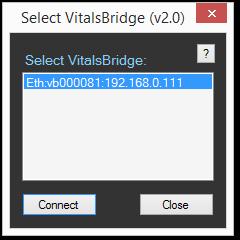 Network Configuration Tool After installing the VitalsBridge software, a shortcut to the VitalsBridge Network Configuration Tool should be located on the PC s desktop.