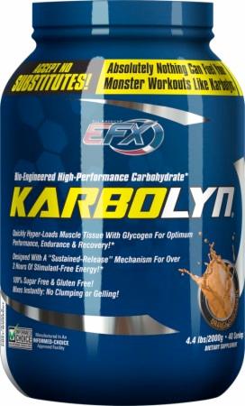 11 KARBOLYN (Carbohydrate s) Karbolyn is a unique carbohydrate drink that is designed to be consumed during your workout to spike insulin levels. Karbolyn is believed to be faster acting than sugar.
