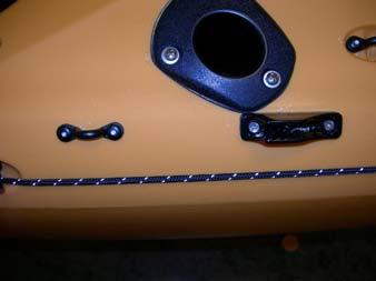 Install Rudder Body: 1. Attach the bracket to the stern using 4 10-32x1/2 machine screws. See photo H. 2.