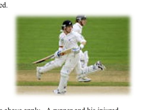 Batsman out of his ground A batsman is considered out of his ground if he does not have part of his person or bat in hand grounded behind the Popping crease at that end.