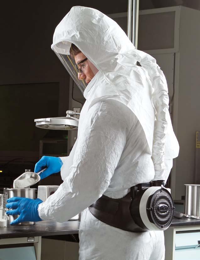 Pictured above: EVA with HEPA filter on left; EVA with COMBI filter on right EVA: Evolutionary Air EVA Powered Air-Purifying Respirator