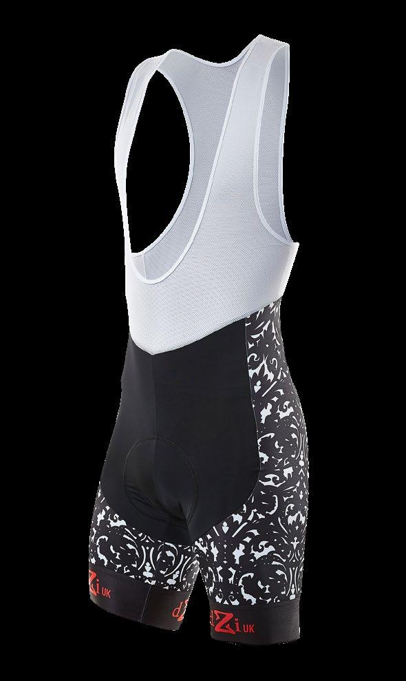Features include: Six-panel fabric construction and flat locked seams Mesh bib straps to aid heat regulation Our trademark leg gripper to keep the shorts in place
