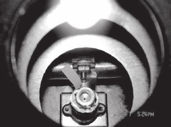 orifice will sit inside of the orifice removal tool as shown (Fig.C). Fig.