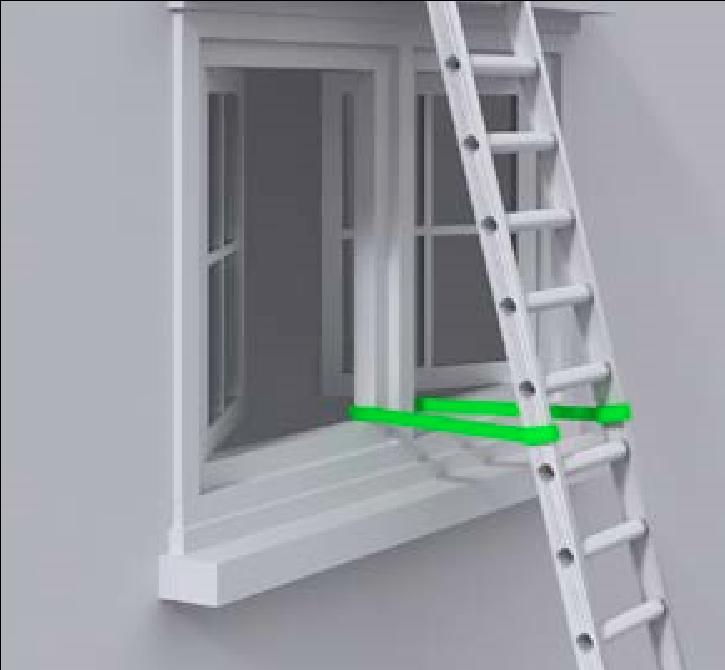 What are the options for securing ladders?