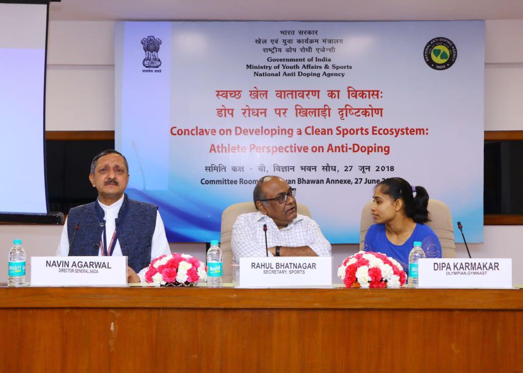 The conclave aimed primarily to focus on the athletes and their needs towards developing a clean sports ecosystem in the country with specific reference to anti doping.