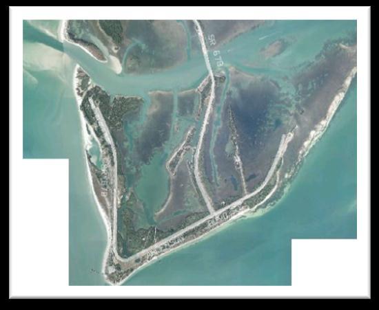 Shell Key The Shell Key Preserve includes a barrier island, a series of mangrove islands, seagrass beds and sand flats (Figure ES-10).