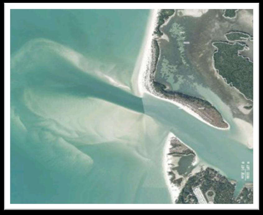 To gain an understanding of the coastal processes occurring in the area, CPE recommended surveys of the channel and shorelines, a review of historic aerial photography, monitoring of water quality