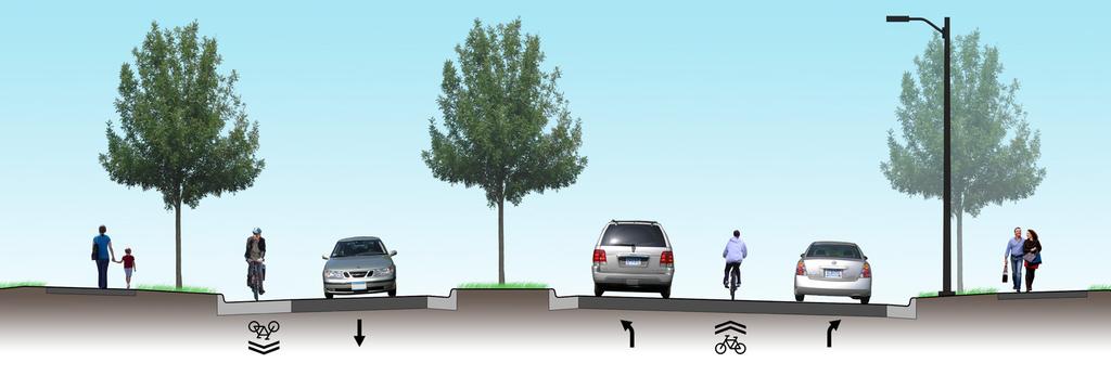 Legend Deciduous Tree Turf Establishment Street Light Wetland Future LRT B Bus/Drop-off A Bus/Drop-off Stormwater Treatment Opportunities: Rain gardens in boulevards or behind walk Tree trenches in