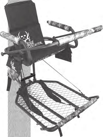 treestand. FIGURE 1 FIGURE 4 FIGURE 3 STEP 3: Pull the excess strap to secure the stand to the tree, as shown in Fig. 3. The stand should be tight to the tree as shown in Fig.